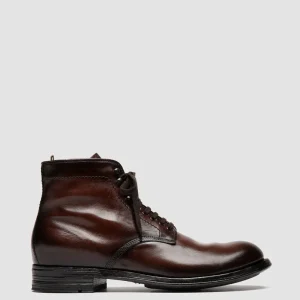 Officine Creative ADMIRAL 004 - Brown Leather Lace-up Boots