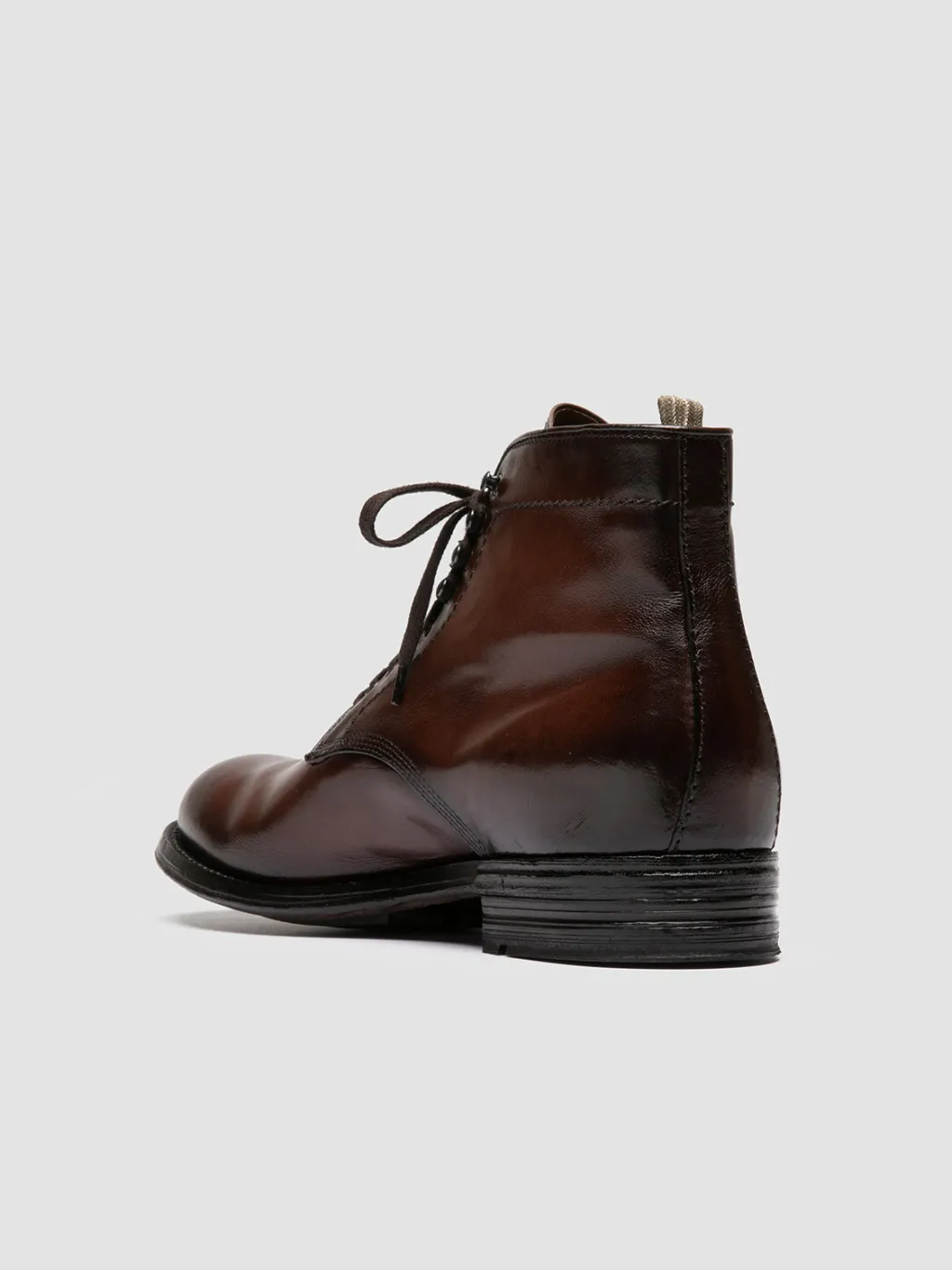 Officine Creative ADMIRAL 004 - Brown Leather Lace-up Boots