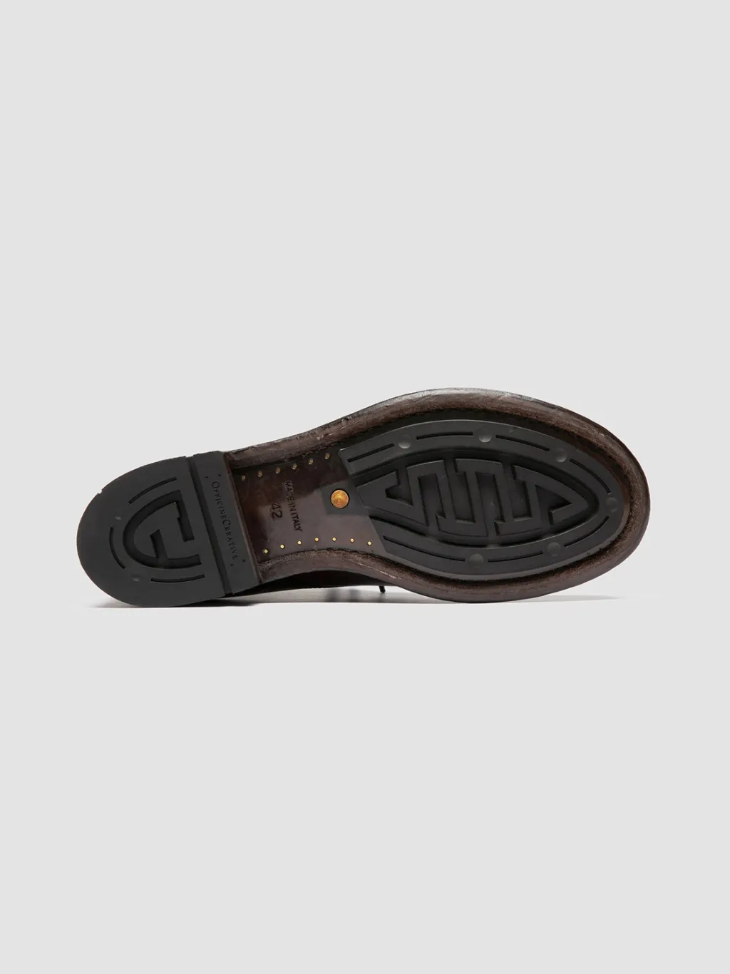 Officine Creative ADMIRAL 004 - Brown Leather Lace-up Boots