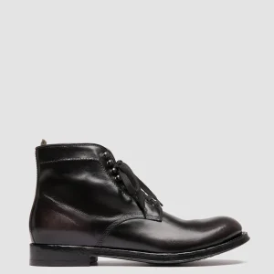 Officine Creative ADMIRAL 004 - Grey Leather Lace-up Boots