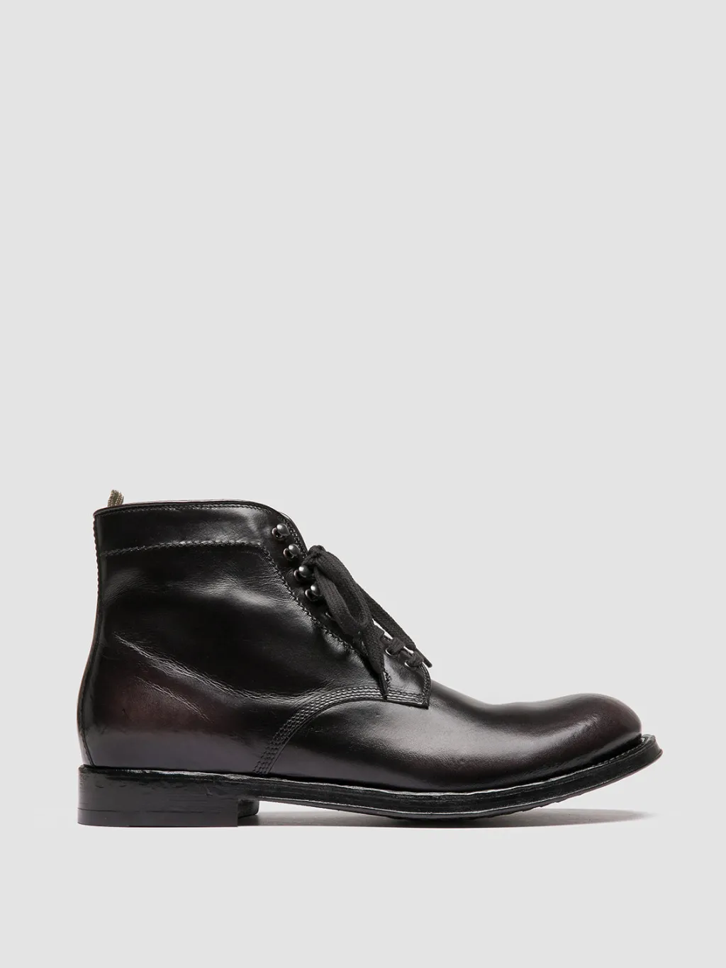 Officine Creative ADMIRAL 004 - Grey Leather Lace-up Boots
