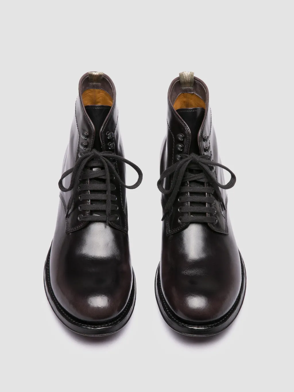 Officine Creative ADMIRAL 004 - Grey Leather Lace-up Boots