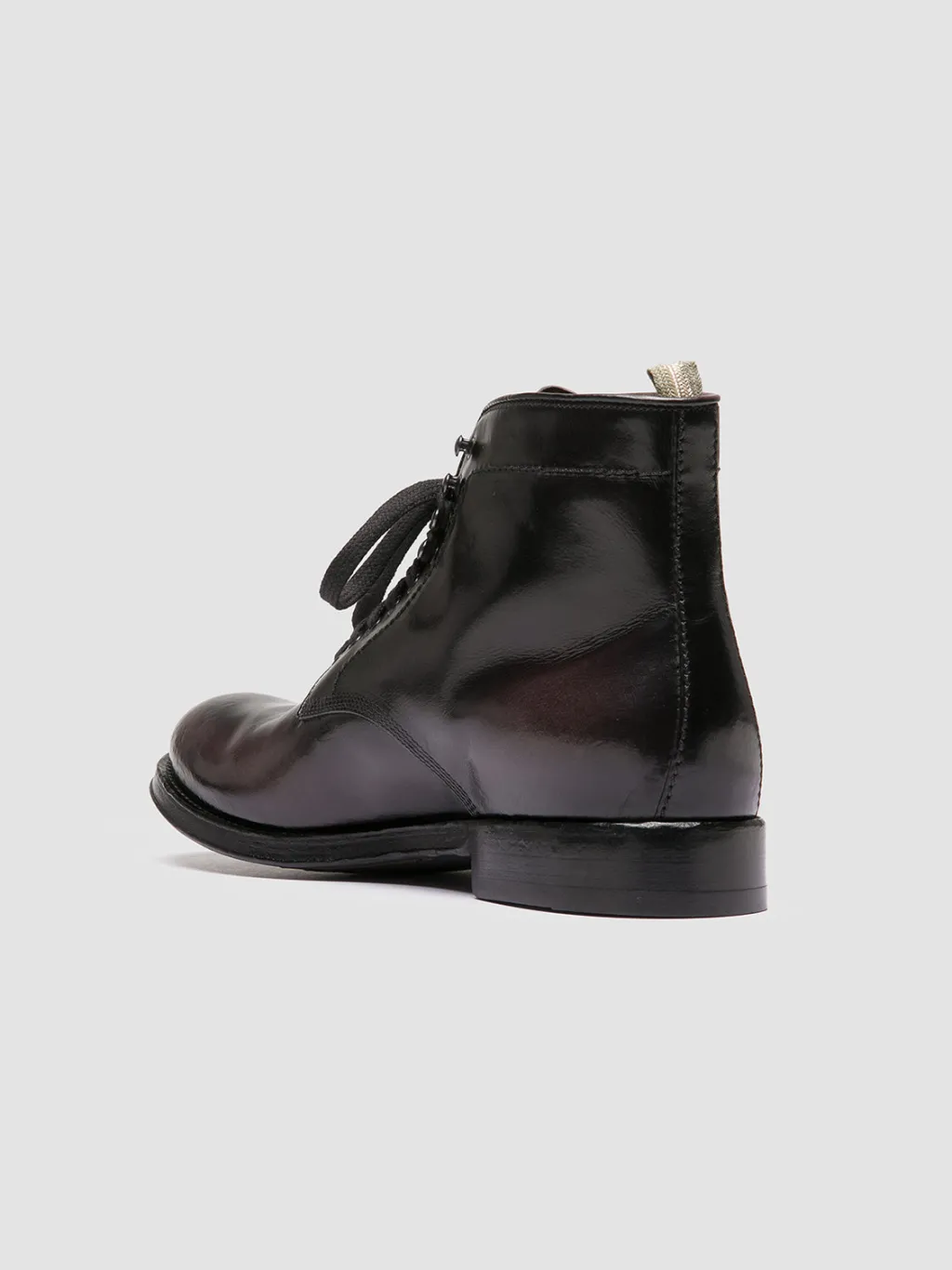 Officine Creative ADMIRAL 004 - Grey Leather Lace-up Boots