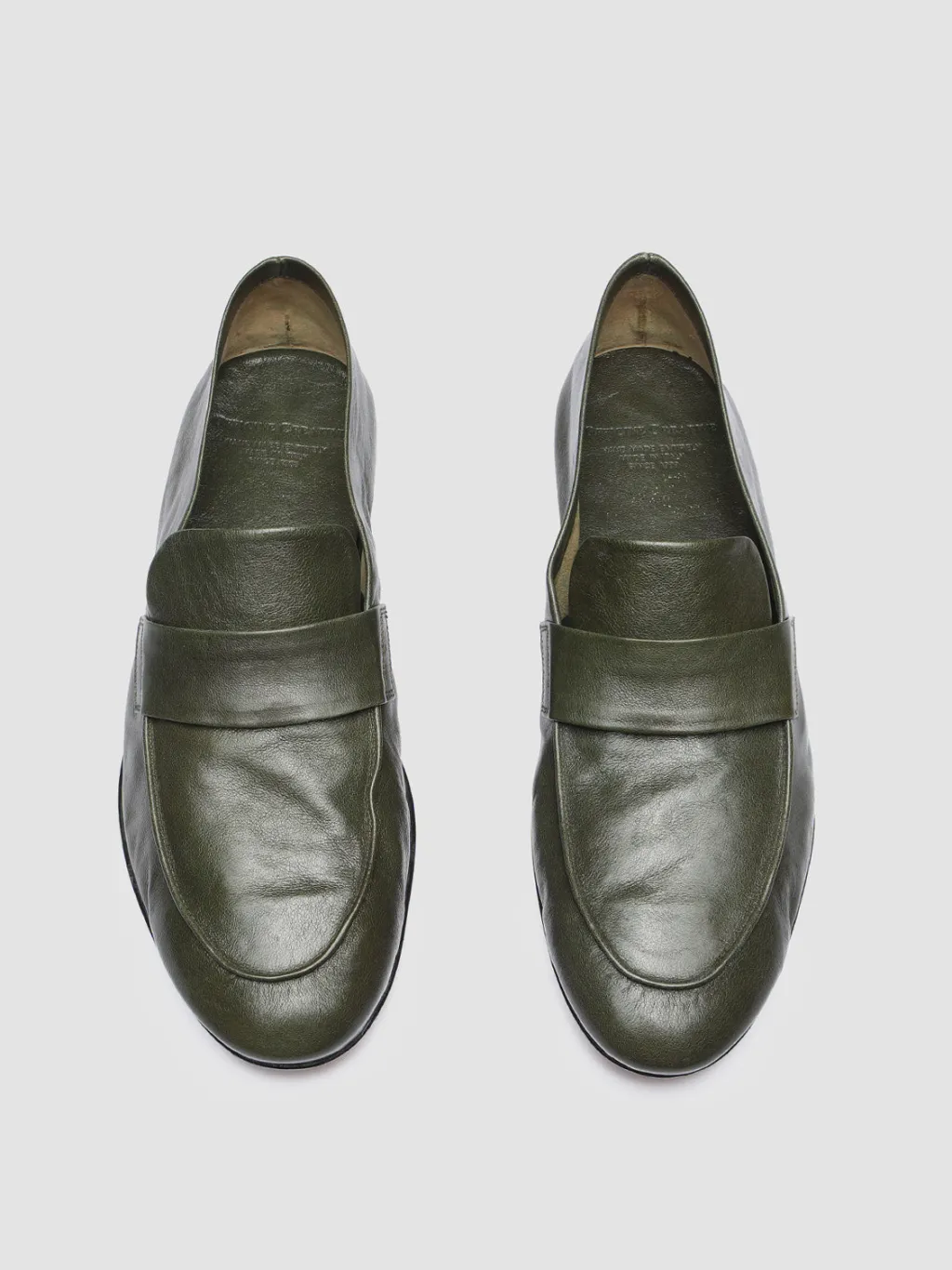 Officine Creative AIRTO 001 - Green Leather Penny Loafers