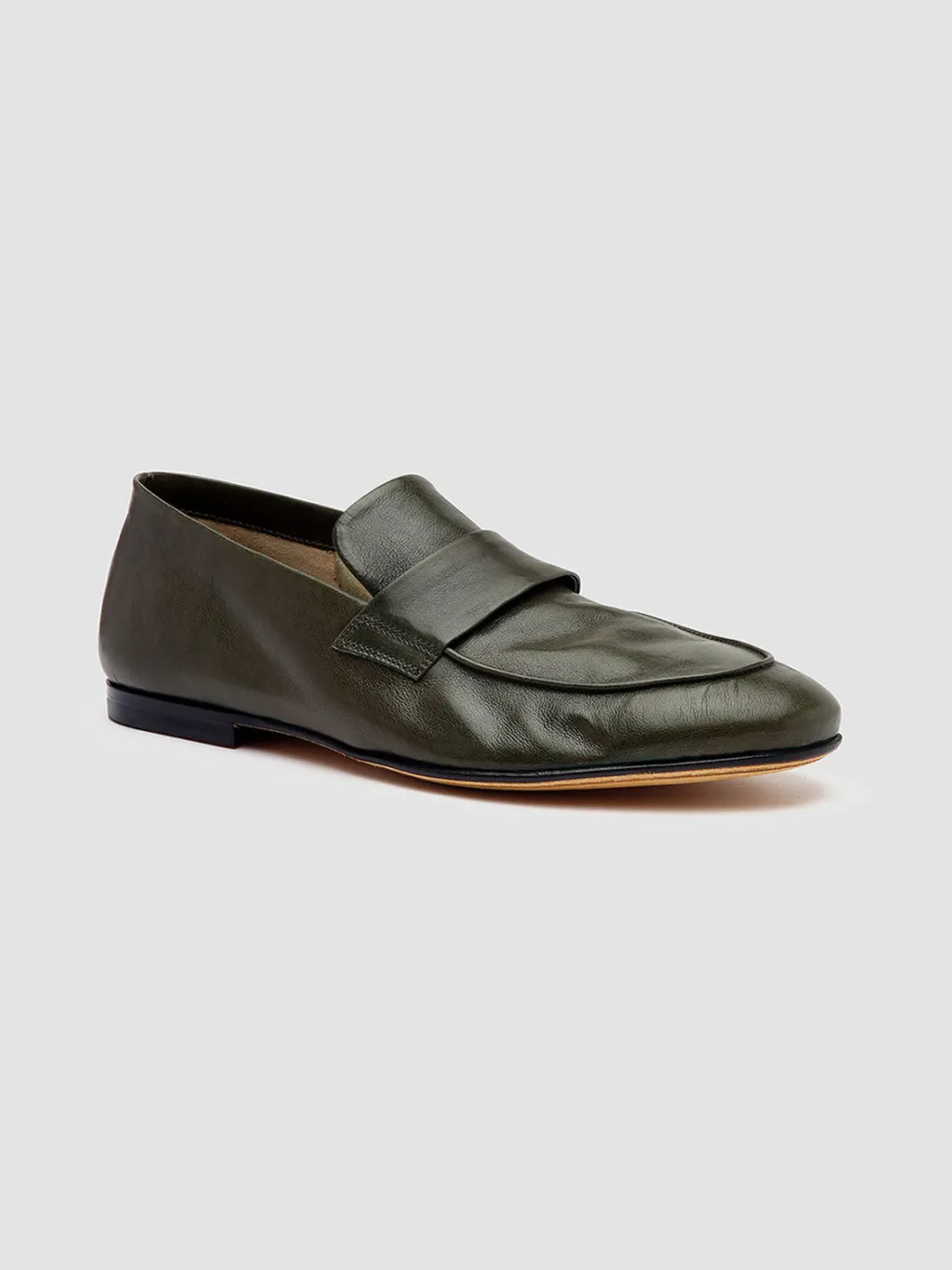 Officine Creative AIRTO 001 - Green Leather Penny Loafers