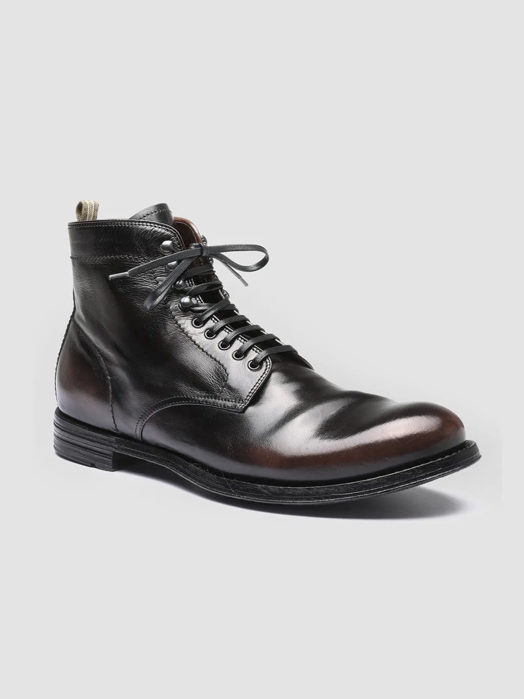 Officine Creative ANATOMIA 013 - Black Leather Ankle Boots