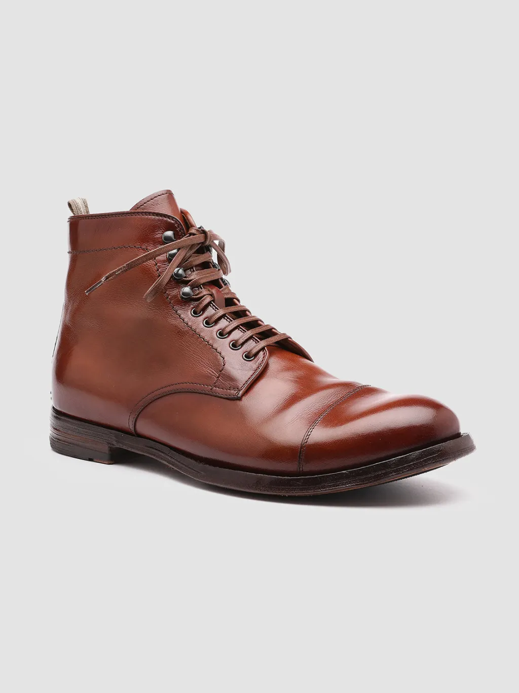 Officine Creative ANATOMIA 016 - Brown Leather Ankle Boots