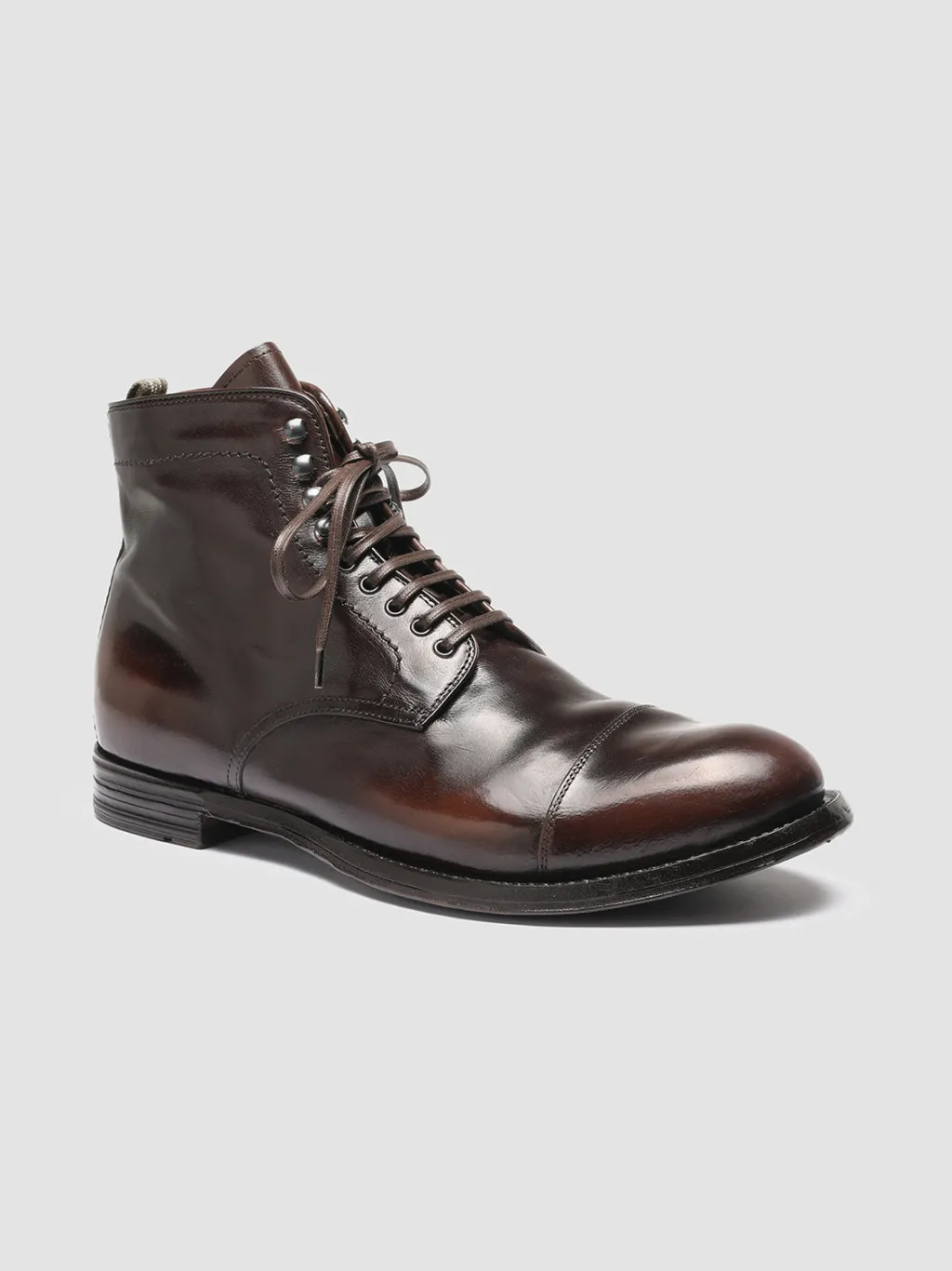 Officine Creative ANATOMIA 016 - Brown Leather Ankle Boots