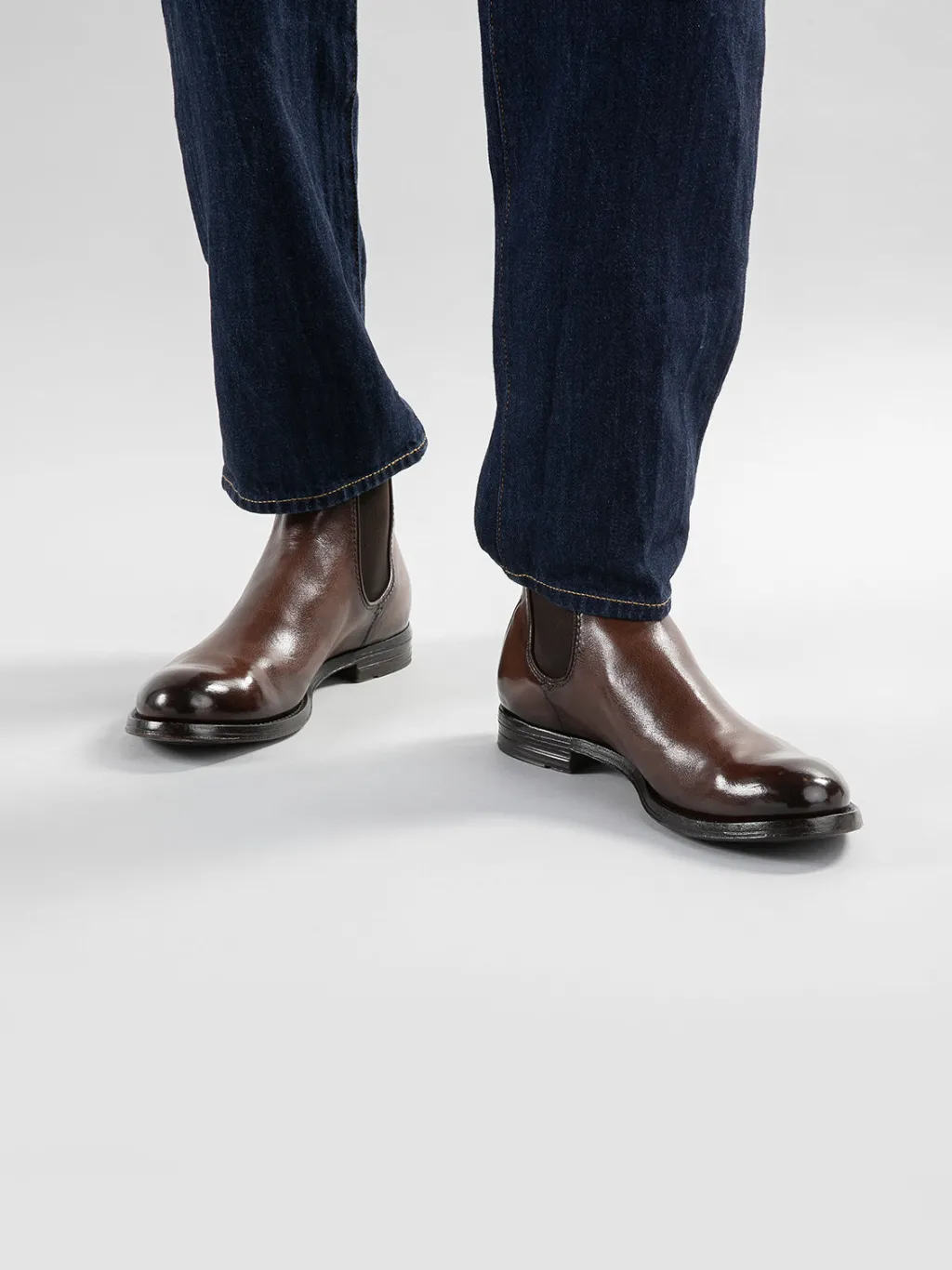 Officine Creative ANATOMIA 083 - Brown Leather Chelsea Boots