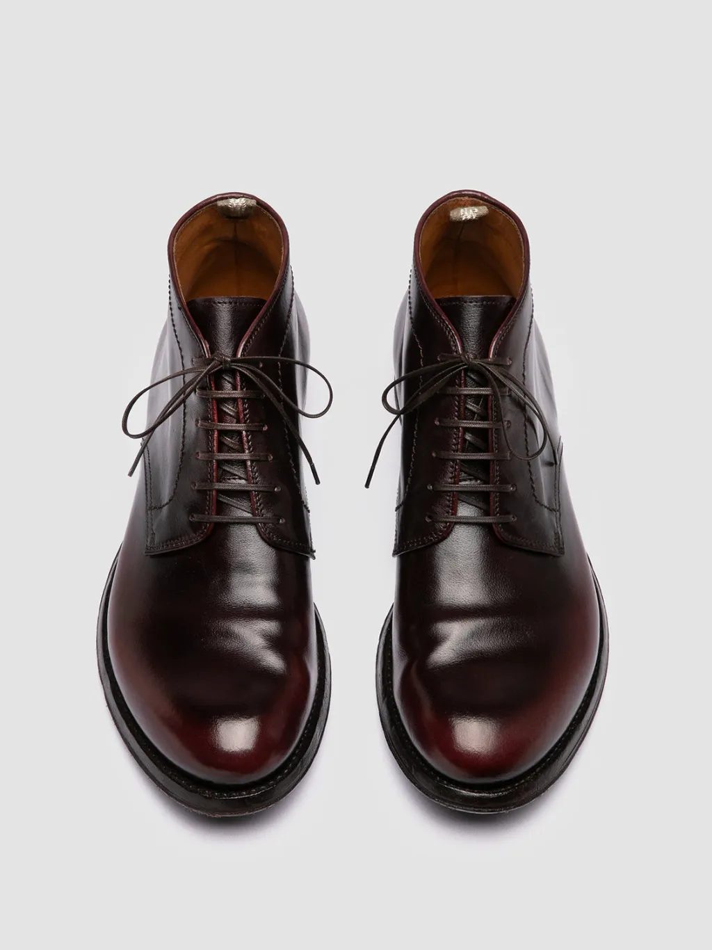 Officine Creative ANATOMIA 88 - Burgundy Leather Chukka Boots