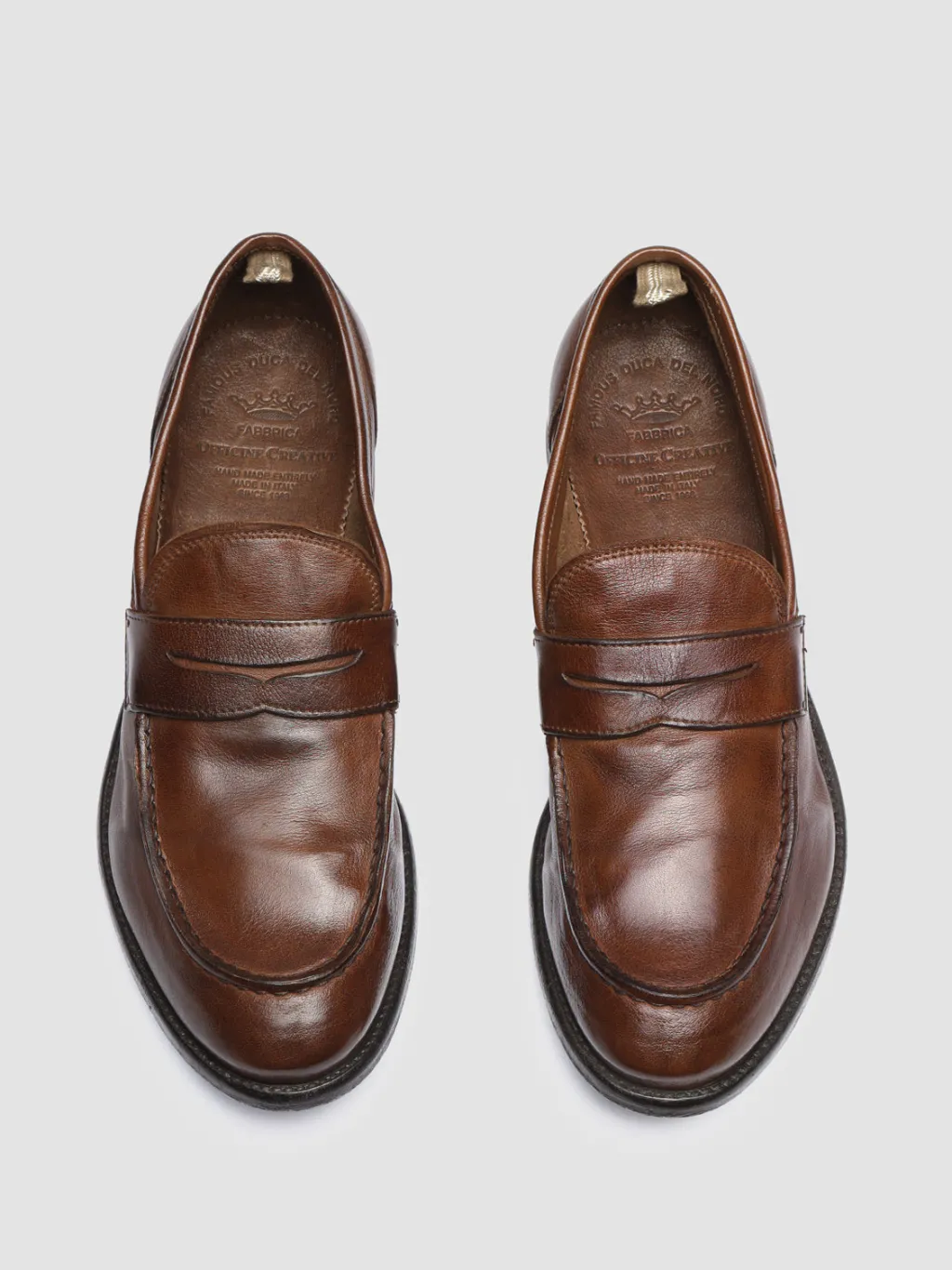 Officine Creative ARC 509 - Brown Leather Penny Loafers