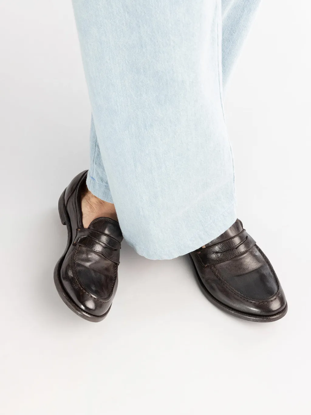 Officine Creative ARC 509 - Brown Leather Penny Loafers