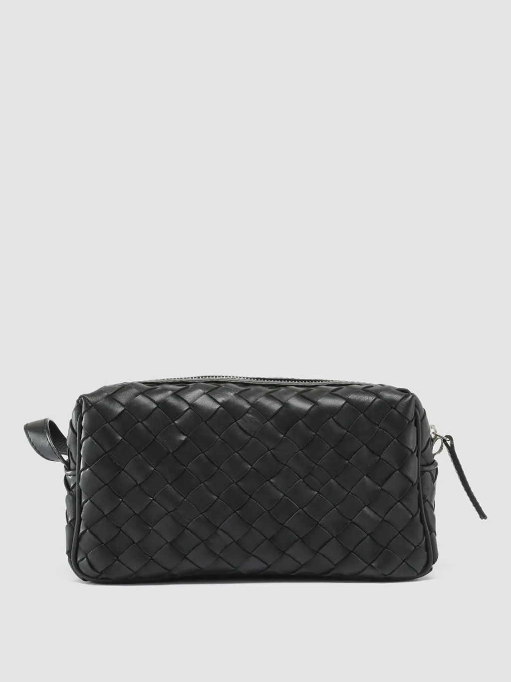 Officine Creative ARMOR 014 - Black Woven Leather Pouch