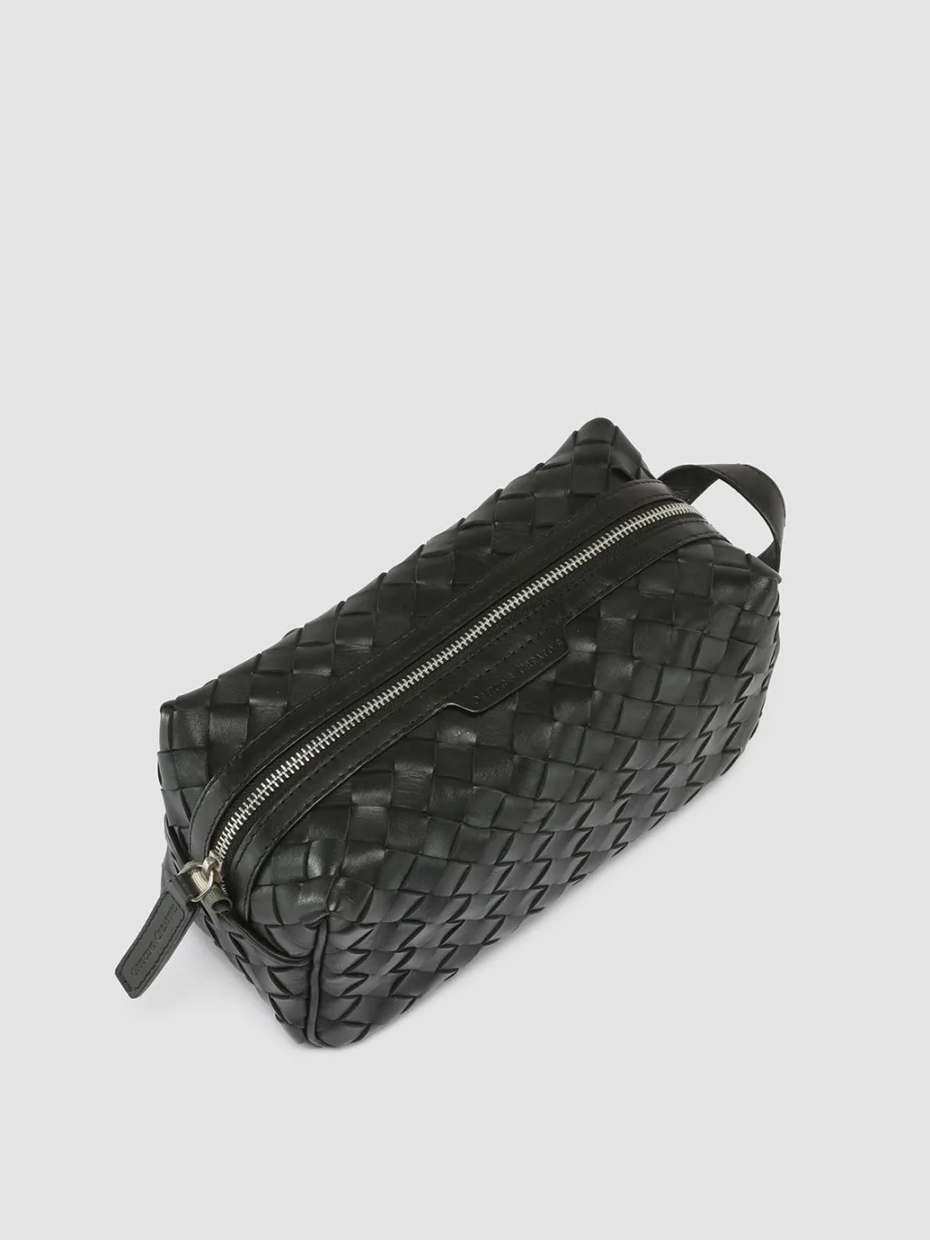 Officine Creative ARMOR 014 - Black Woven Leather Pouch