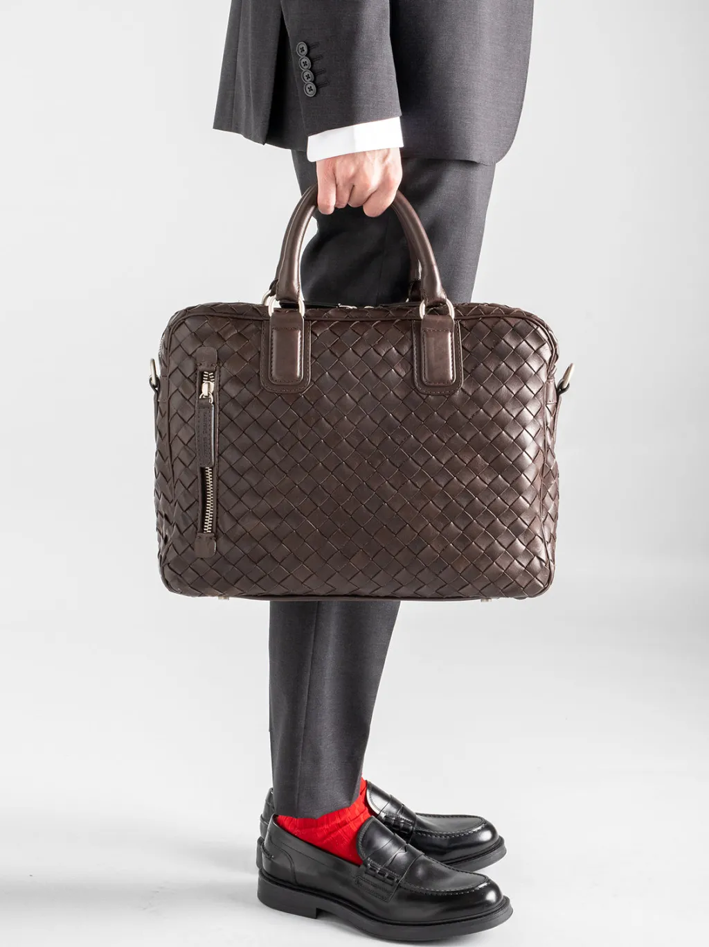 Officine Creative ARMOR 011 - Woven Woven Leather Bag