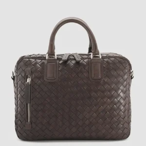 Officine Creative ARMOR 011 - Brown Woven Woven Leather Bag