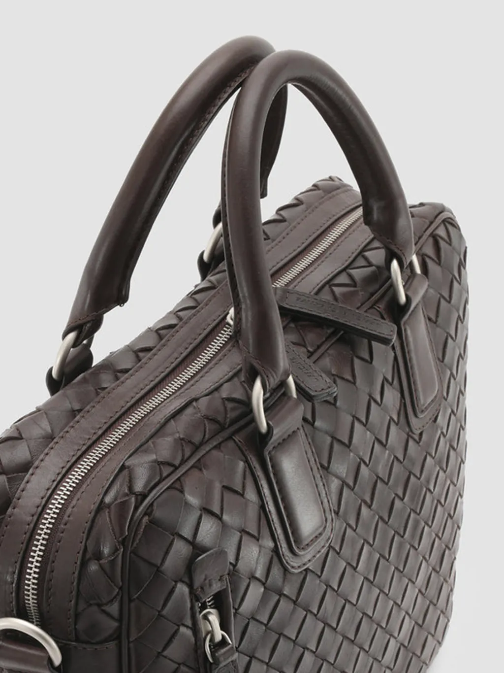 Officine Creative ARMOR 011 - Brown Woven Woven Leather Bag