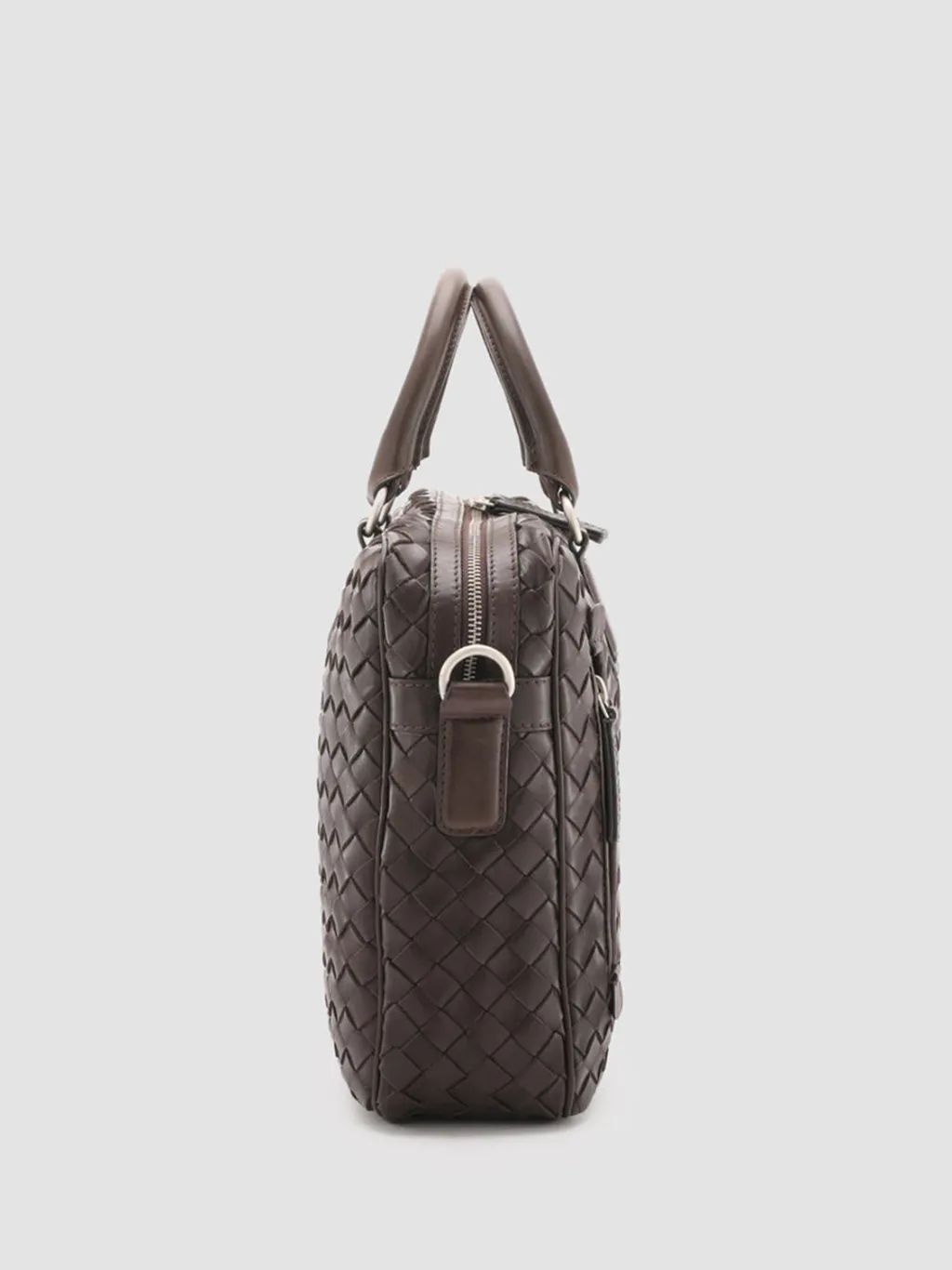 Officine Creative ARMOR 011 - Brown Woven Woven Leather Bag