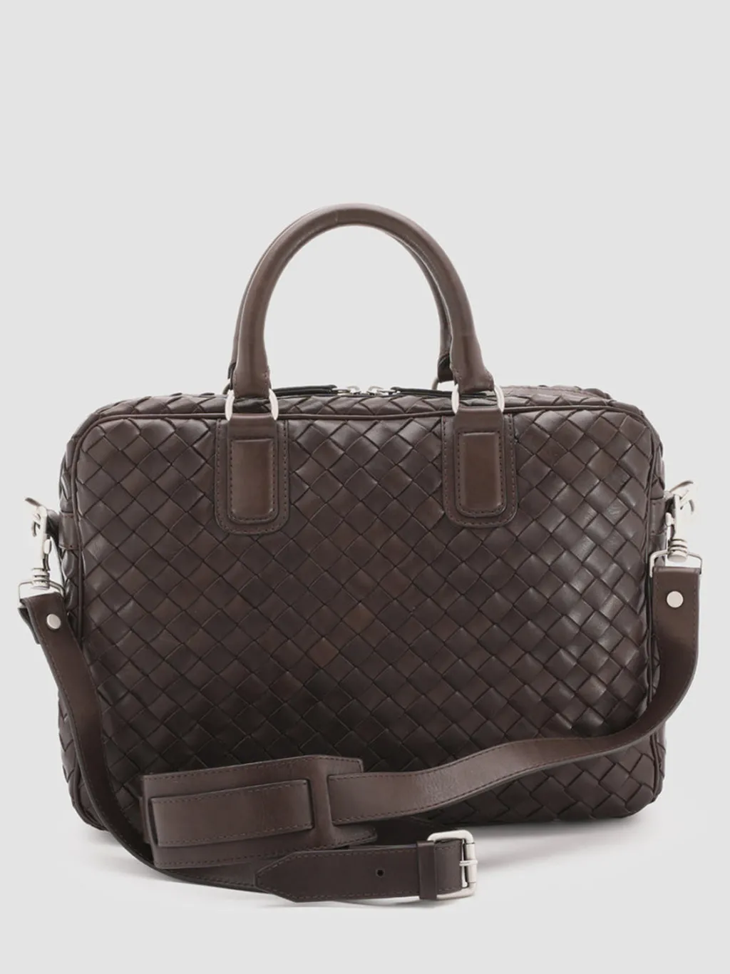 Officine Creative ARMOR 011 - Brown Woven Woven Leather Bag