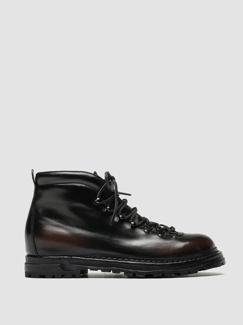Officine Creative ARTIK 001 - Brown Leather Lace Up Boots