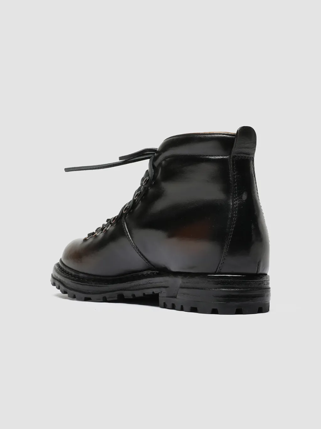 Officine Creative ARTIK 001 - Brown Leather Lace Up Boots