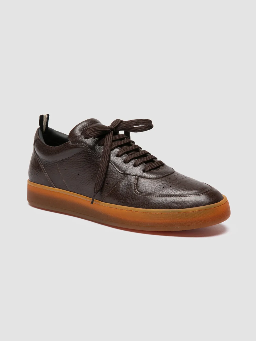 Officine Creative ASSET 001 - Brown Leather Low Top Sneakers