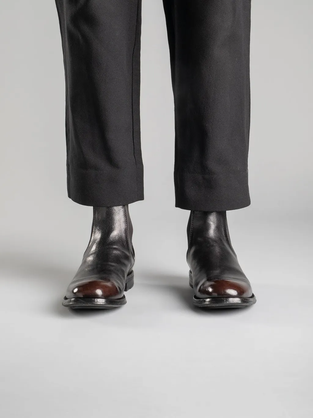 Officine Creative BALANCE 008 - Black Leather Chelsea Boots
