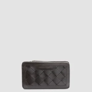 Women Officine Creative BERGE’ 103 - Brown Woven Leather Card Holder