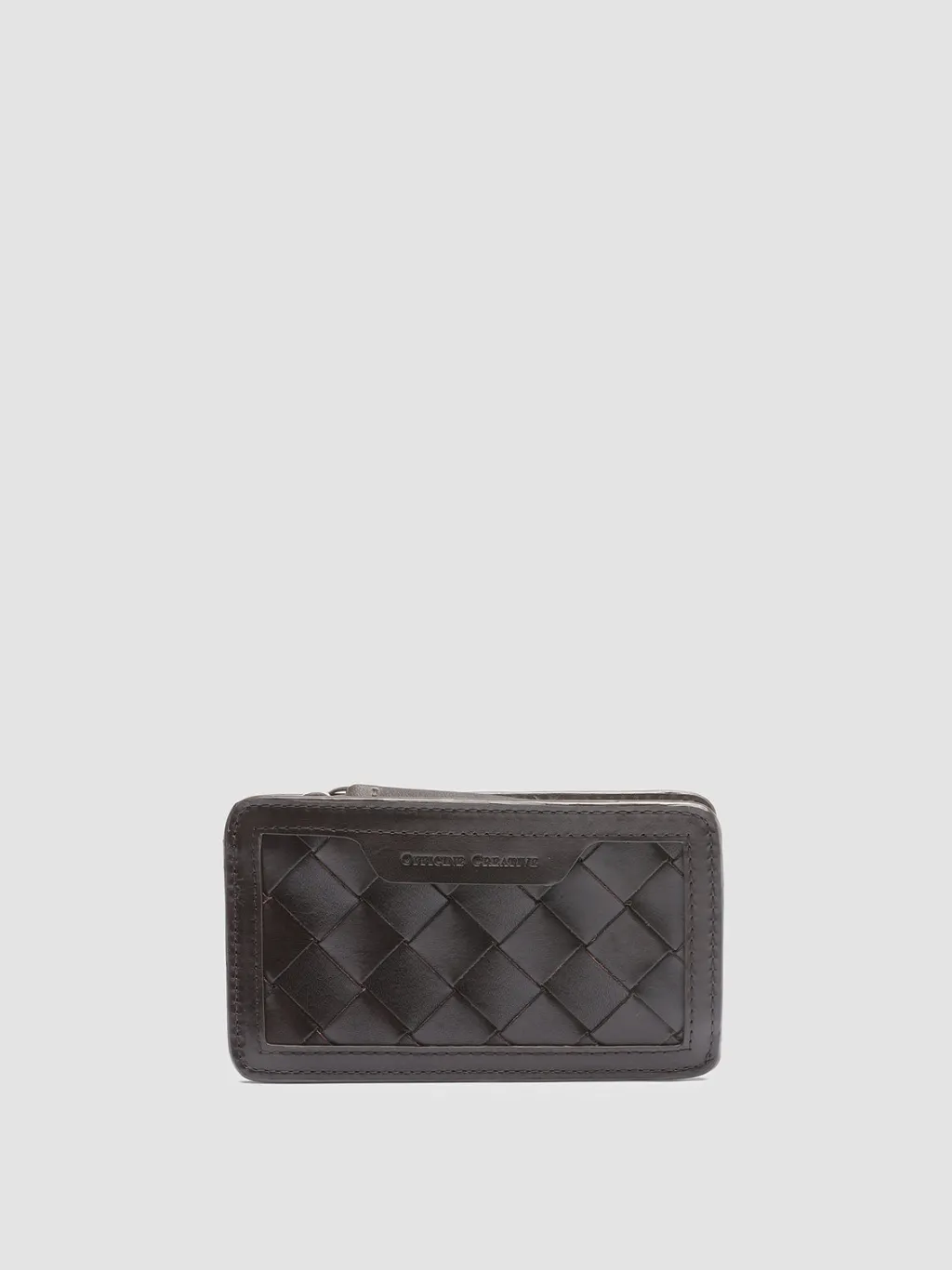 Women Officine Creative BERGE’ 103 - Brown Woven Leather Card Holder