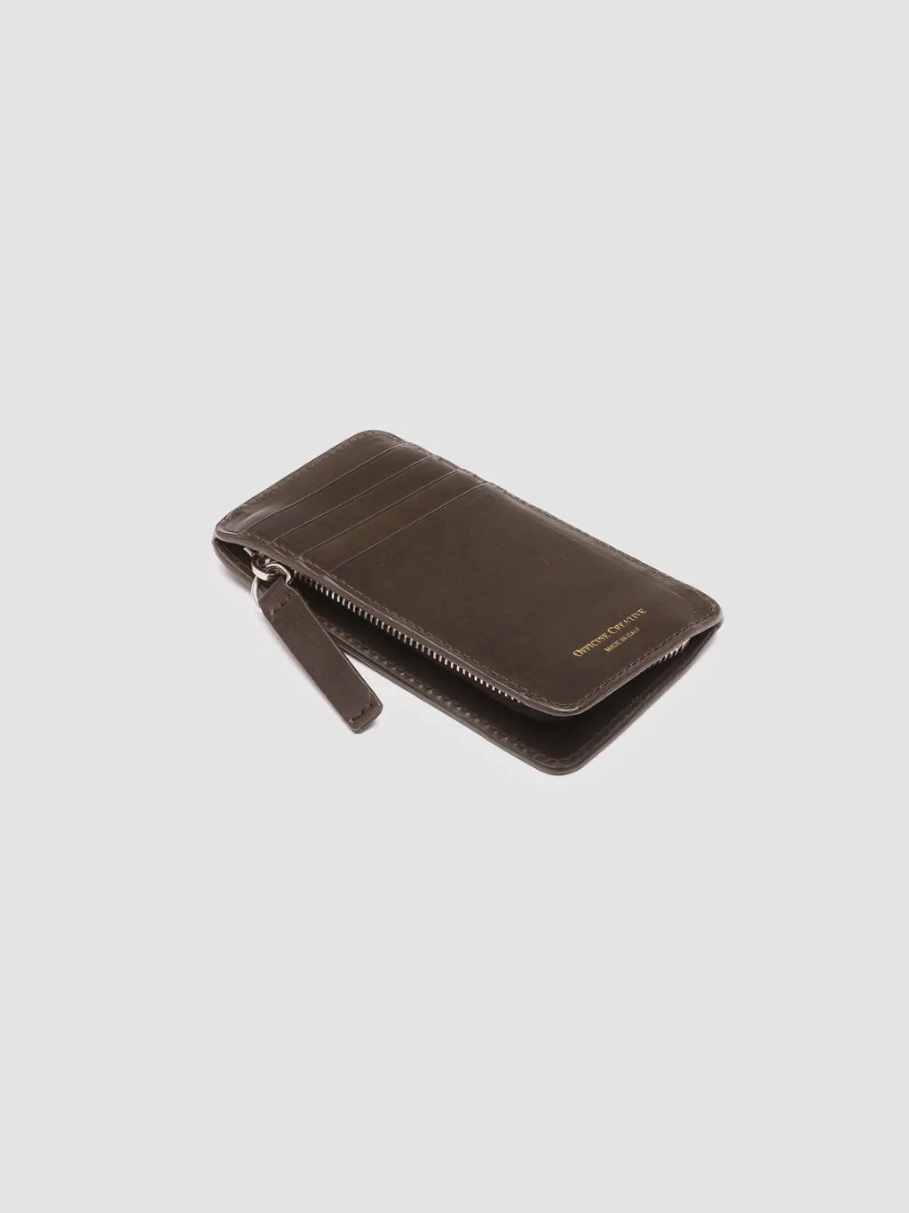 Women Officine Creative BERGE’ 103 - Brown Woven Leather Card Holder