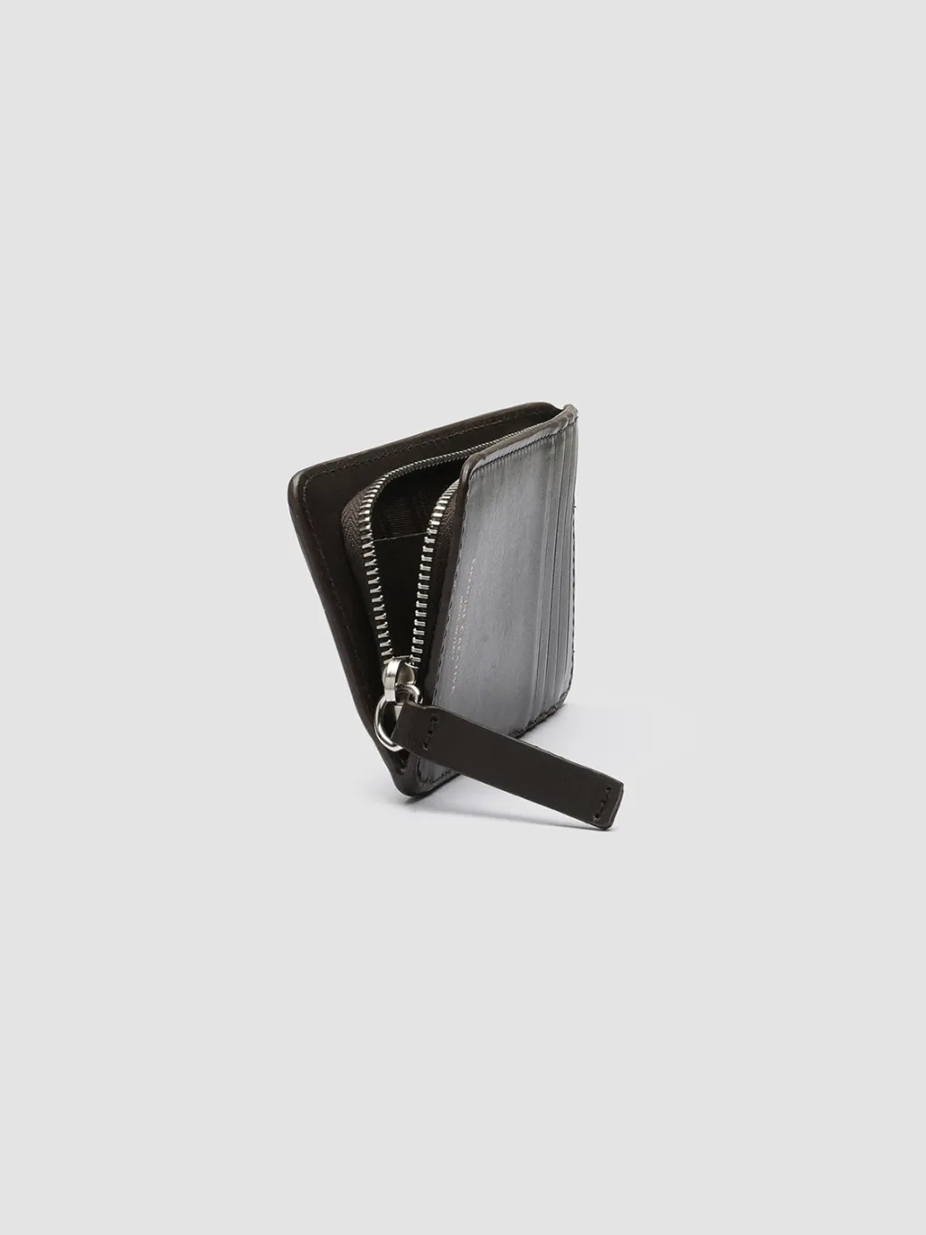 Women Officine Creative BERGE’ 103 - Brown Woven Leather Card Holder