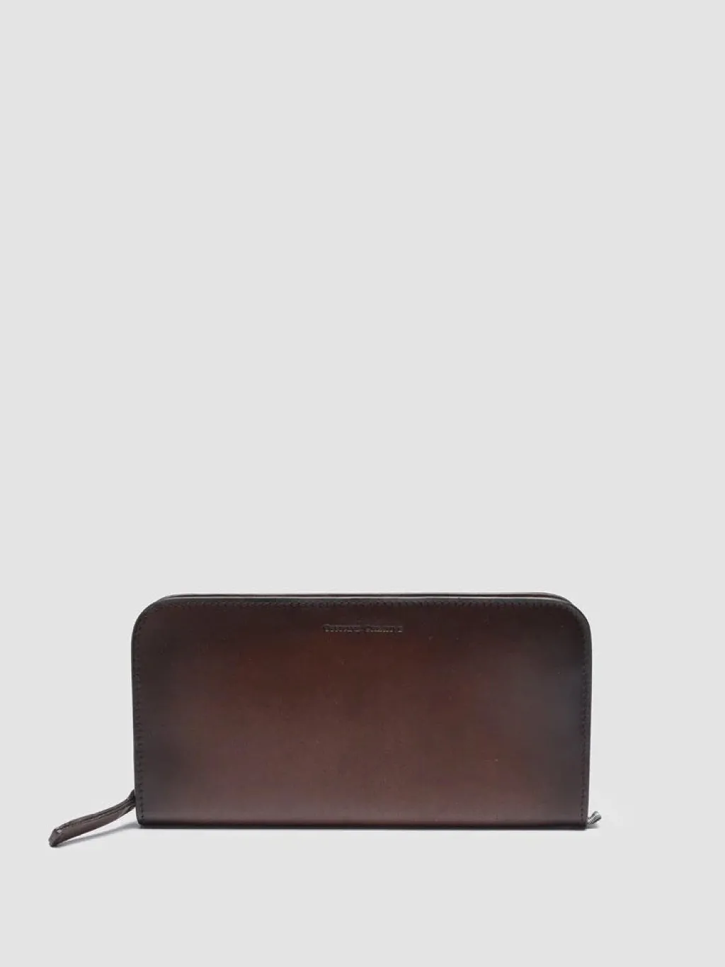 Officine Creative BERGE’ 01 - Brown Zip Around Leather Wallet