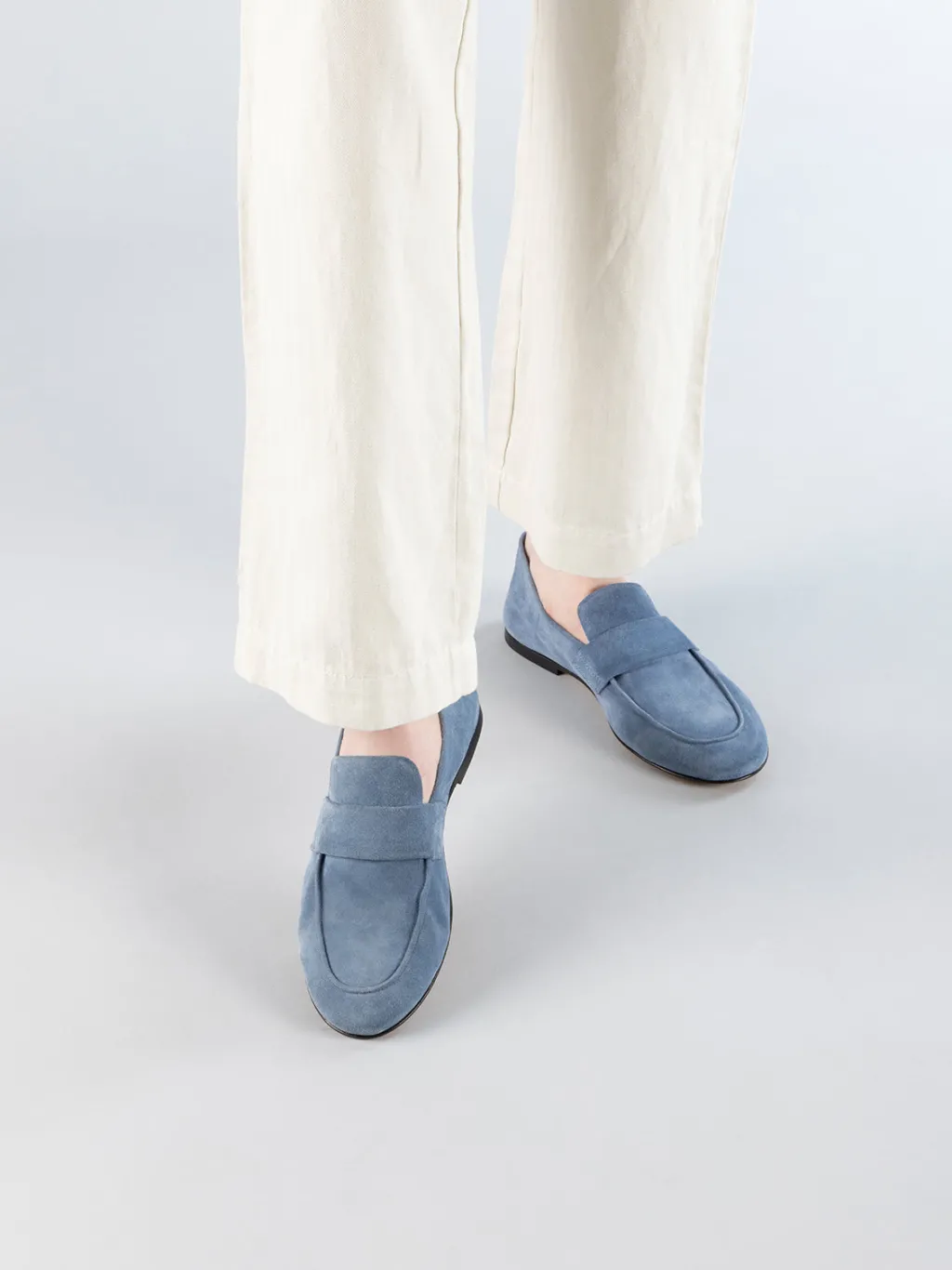 Women Officine Creative BLAIR 001 - Blue Suede Loafers