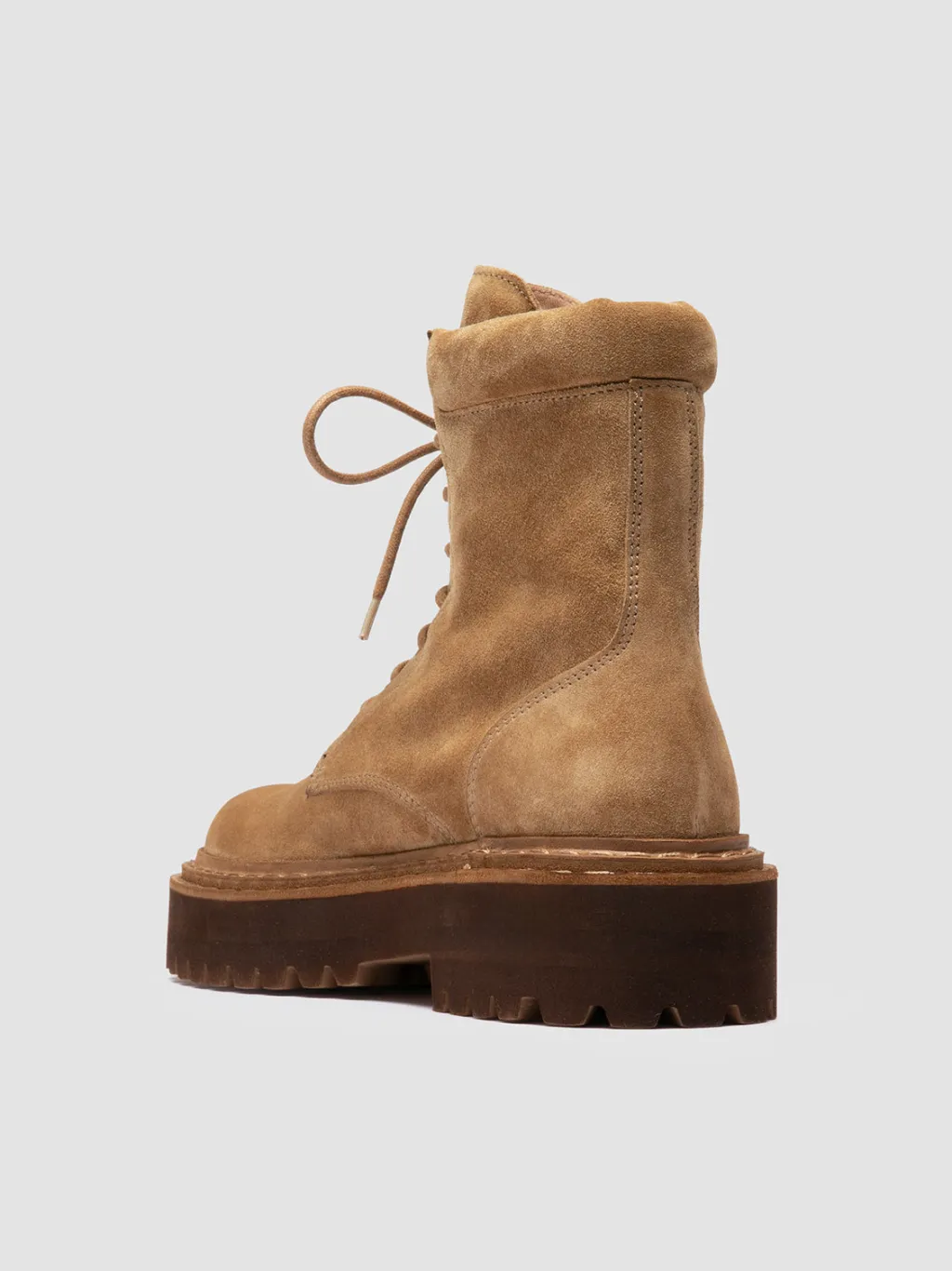 Women Officine Creative BLOSSOM 006 - Beige Suede Lace-up Boots