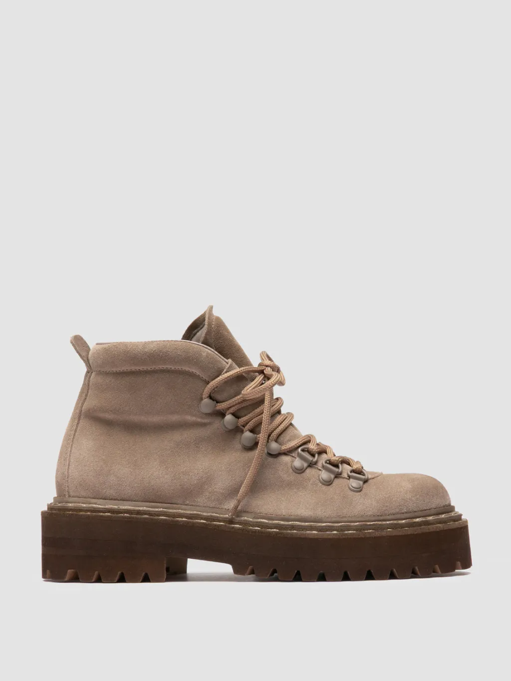 Women Officine Creative BLOSSOM 005 - Taupe Suede Lace-up Boots