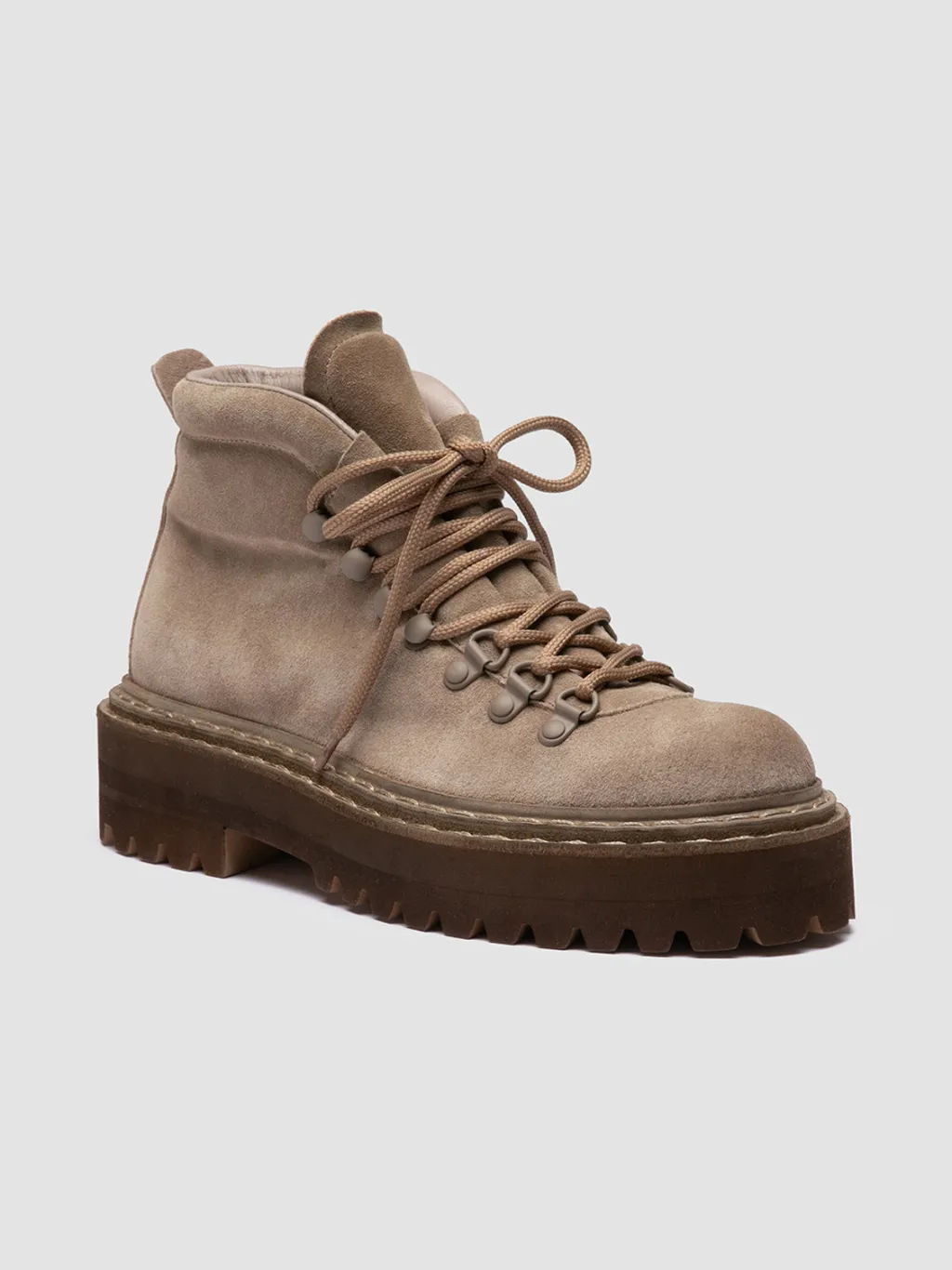 Women Officine Creative BLOSSOM 005 - Taupe Suede Lace-up Boots