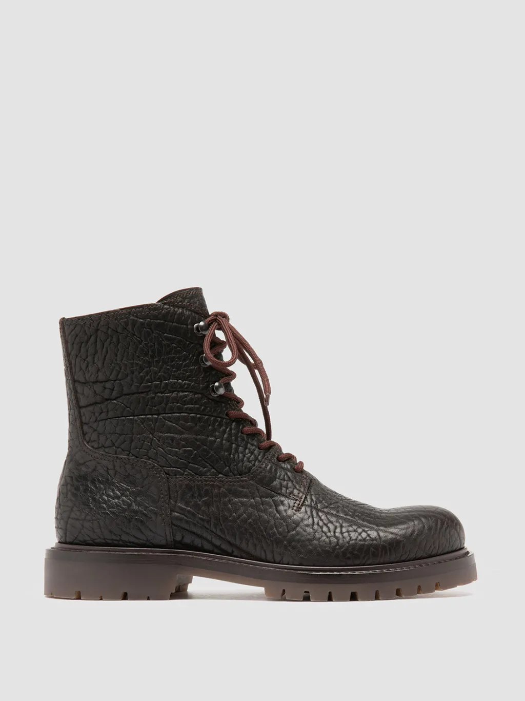 Officine Creative BOSS 012 - Brown Leather Lace-up Boots