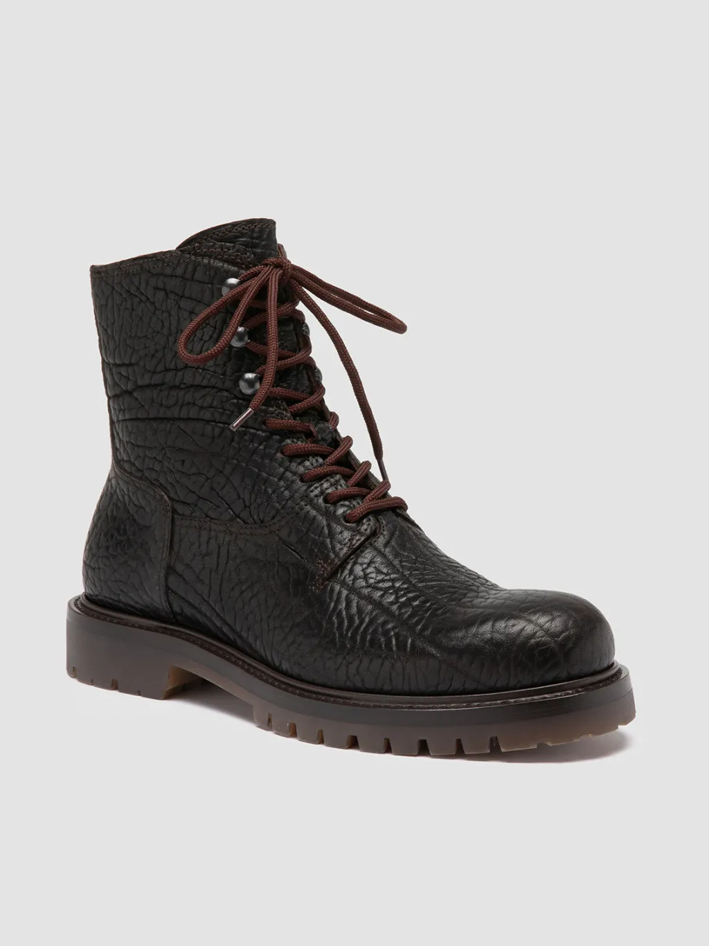 Officine Creative BOSS 012 - Brown Leather Lace-up Boots