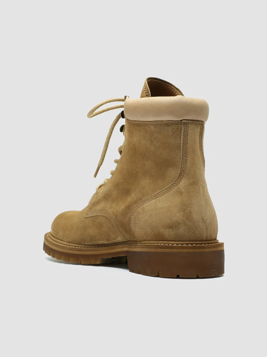 Officine Creative BOSS 002 - Brown Suede And Leather Lace Up Boots