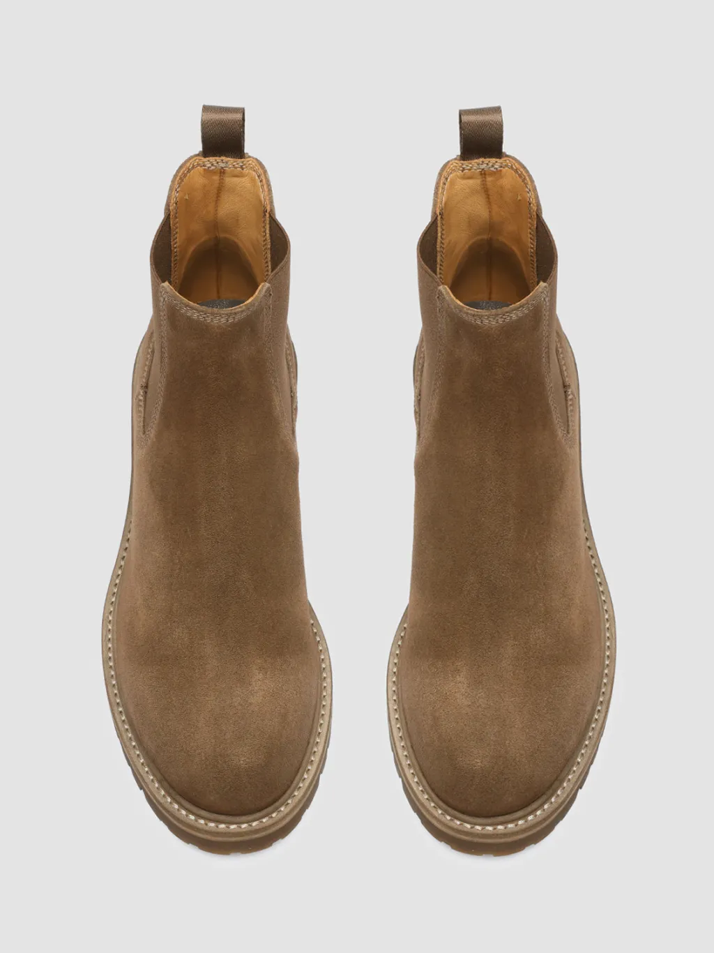 Officine Creative BOSS 004 - Brown Suede Chelsea Boots