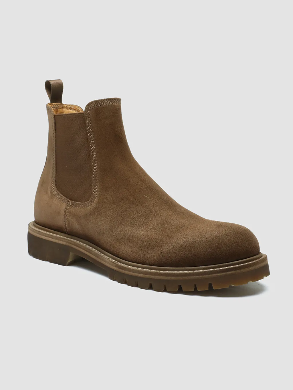 Officine Creative BOSS 004 - Brown Suede Chelsea Boots