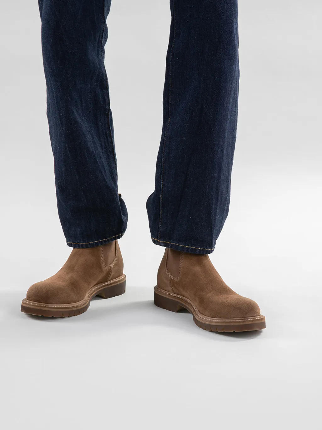 Officine Creative BOSS 004 - Brown Suede Chelsea Boots