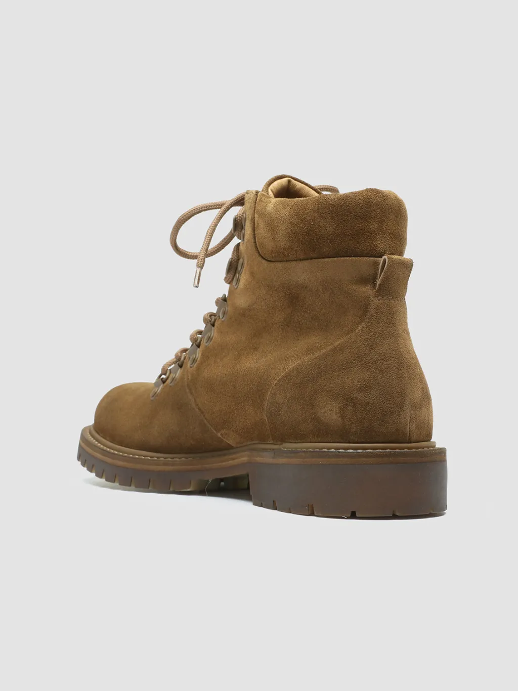 Officine Creative BOSS 003 - Brown Suede Lace Up Boots