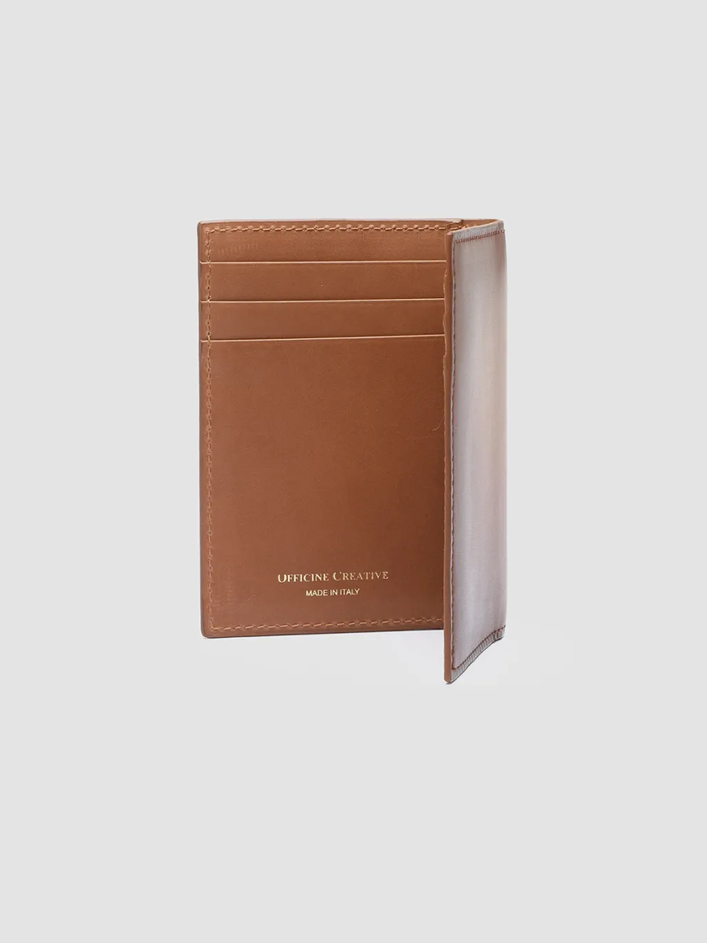 Officine Creative BOUDIN 24 - Brown Leather Bifold Wallet