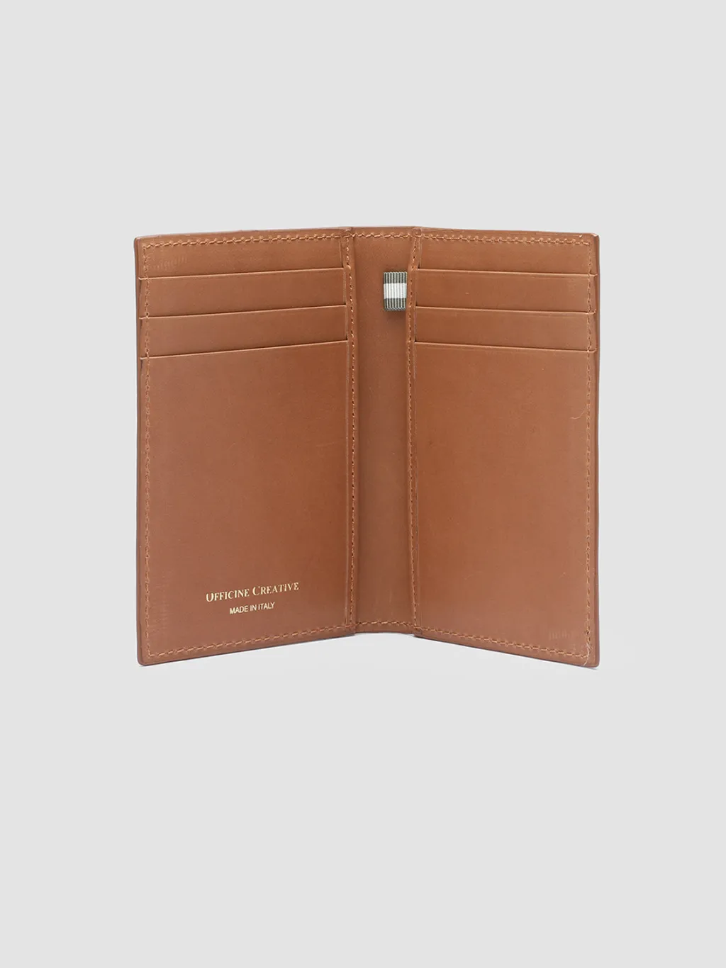Officine Creative BOUDIN 24 - Brown Leather Bifold Wallet