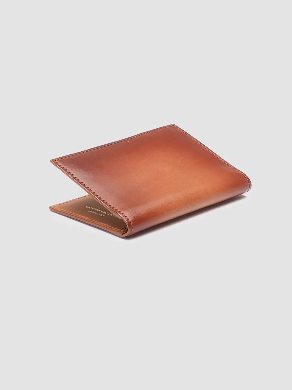 Officine Creative BOUDIN 24 - Brown Leather Bifold Wallet