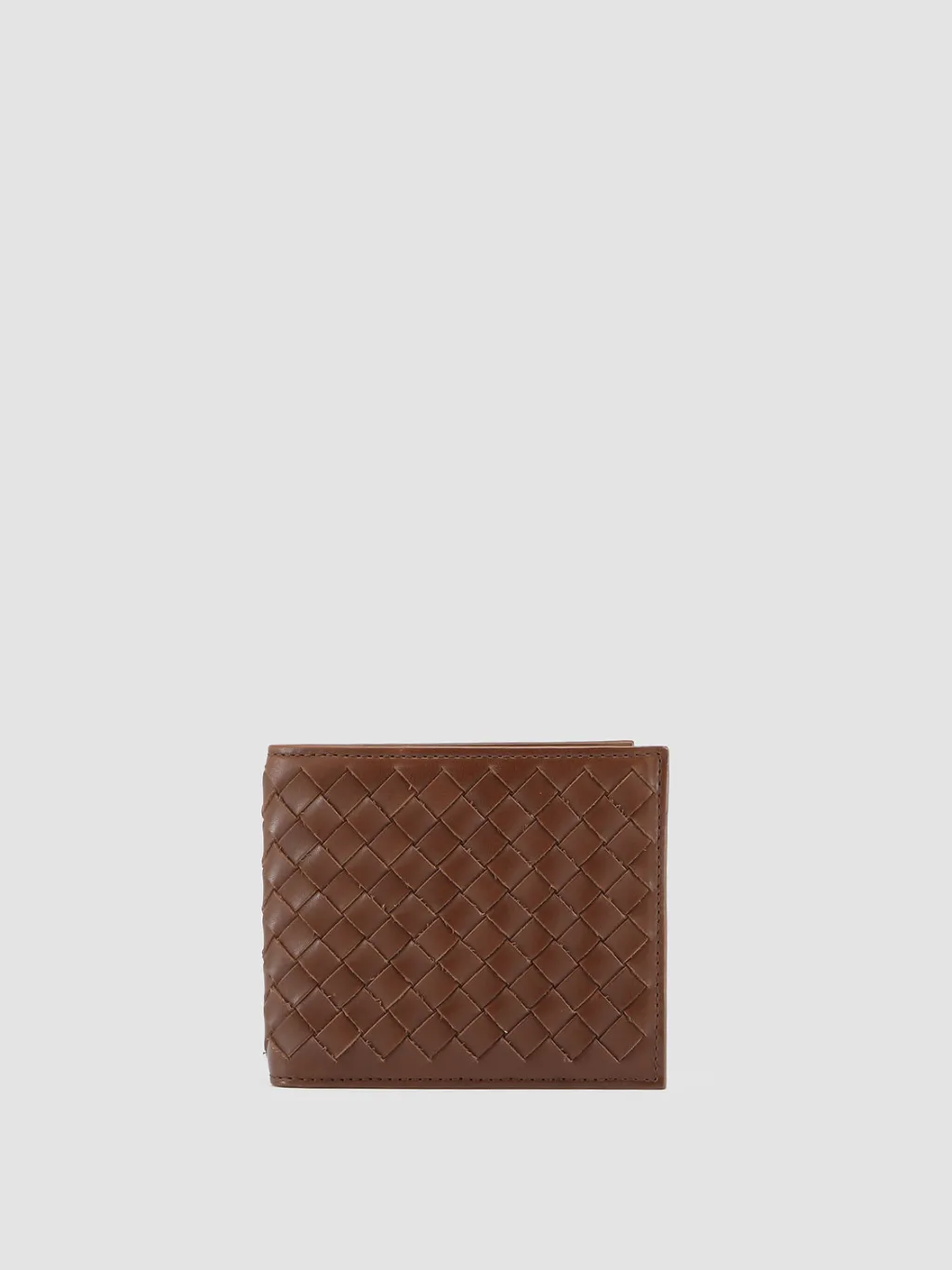 Women Officine Creative BOUDIN 123 - Brown Woven Leather Bifold Wallet
