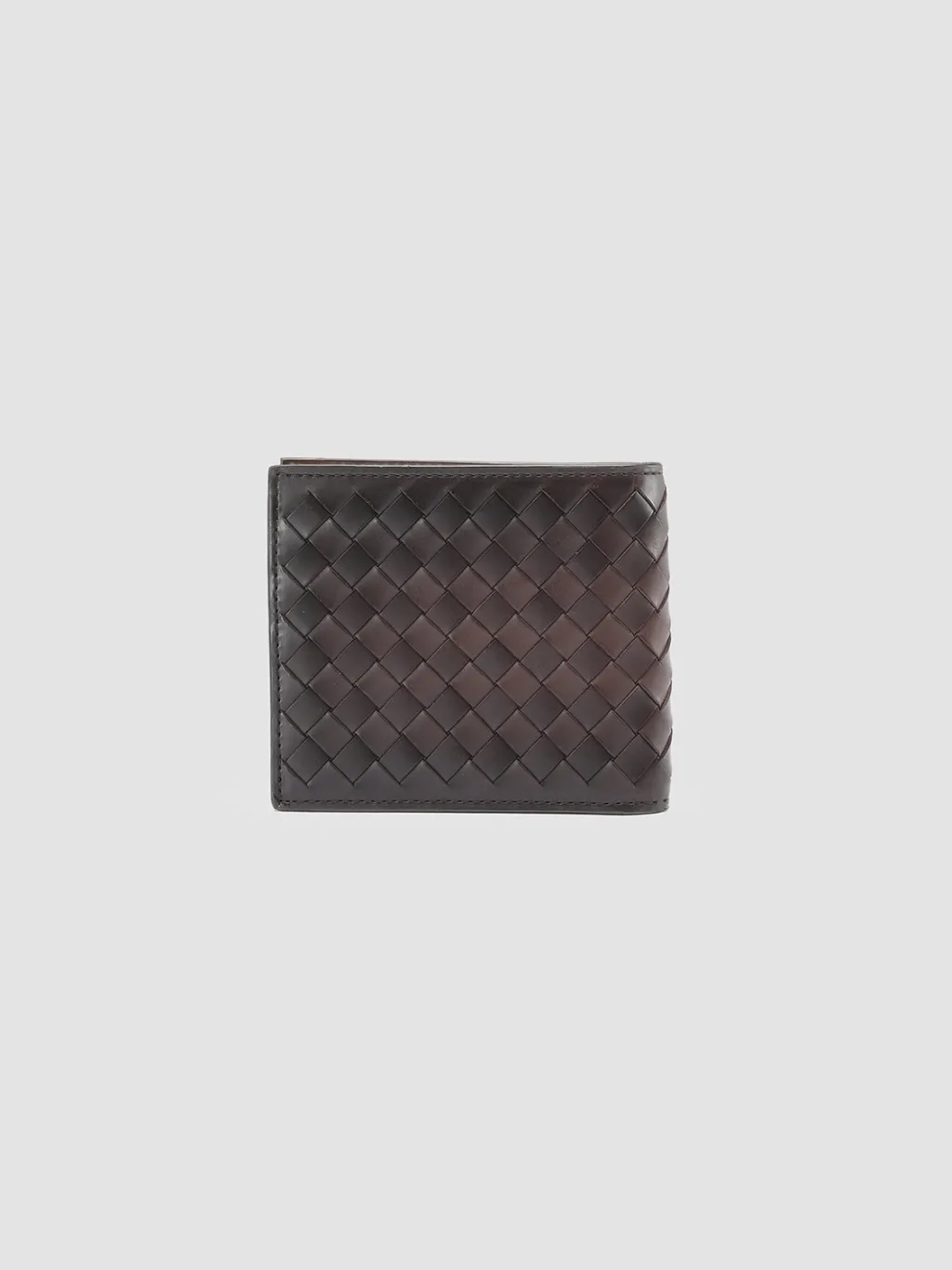 Women Officine Creative BOUDIN 123 - Brown Woven Leather Bifold Wallet