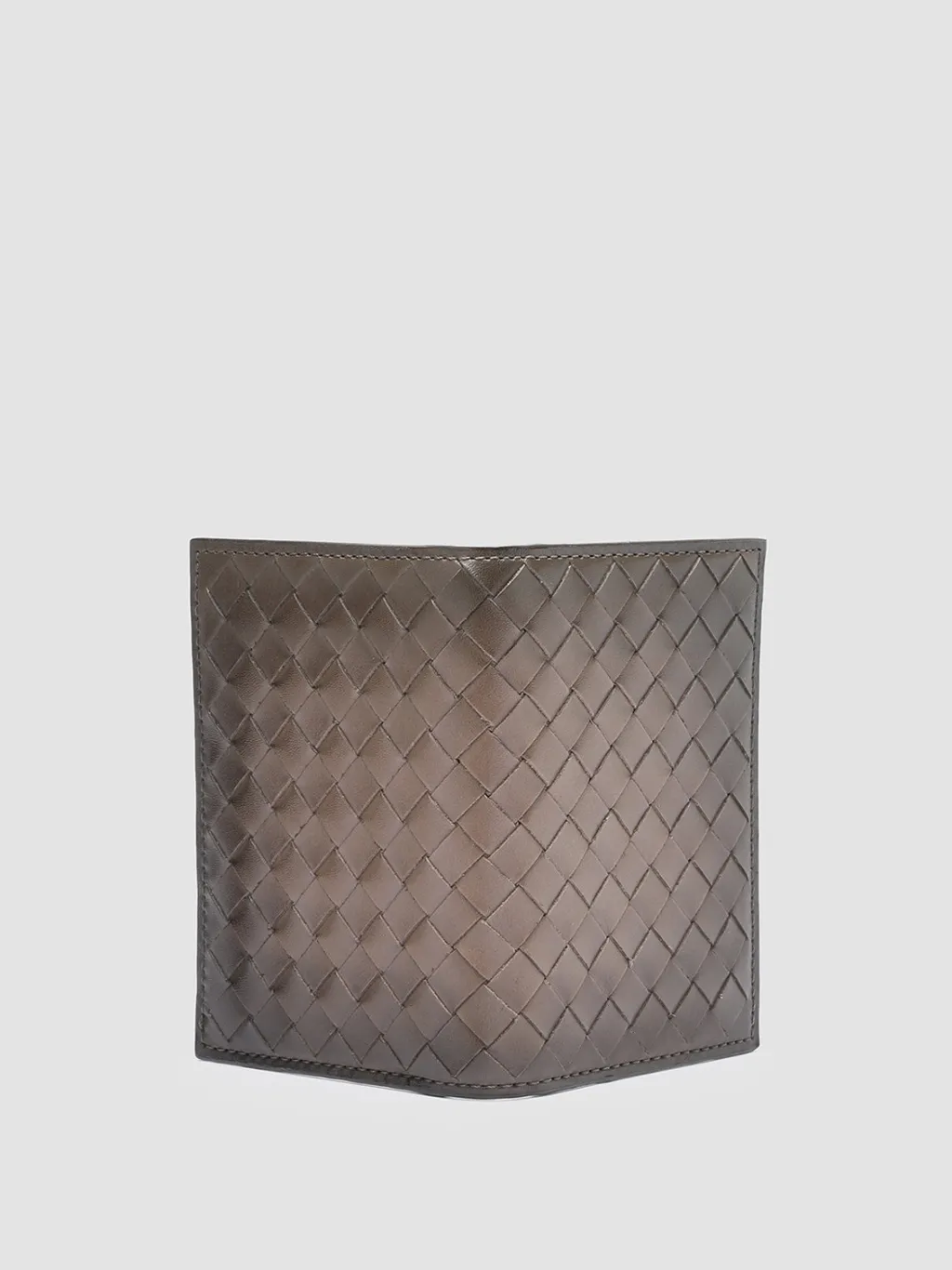 Women Officine Creative BOUDIN 124 - Taupe Woven Leather Bifold Wallet