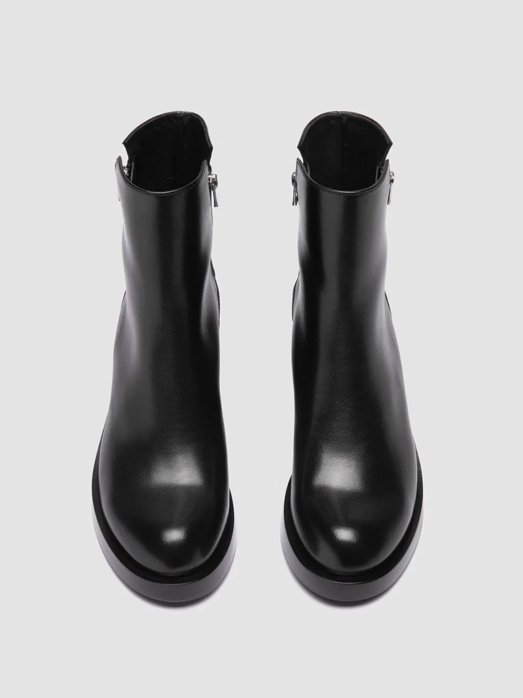 Women Officine Creative BRETT 003 - Black Leather Zipped Boots